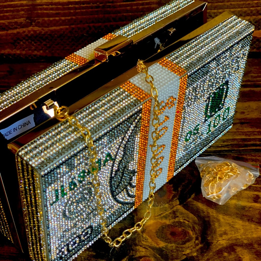 Sparkle rhinestone design clutch